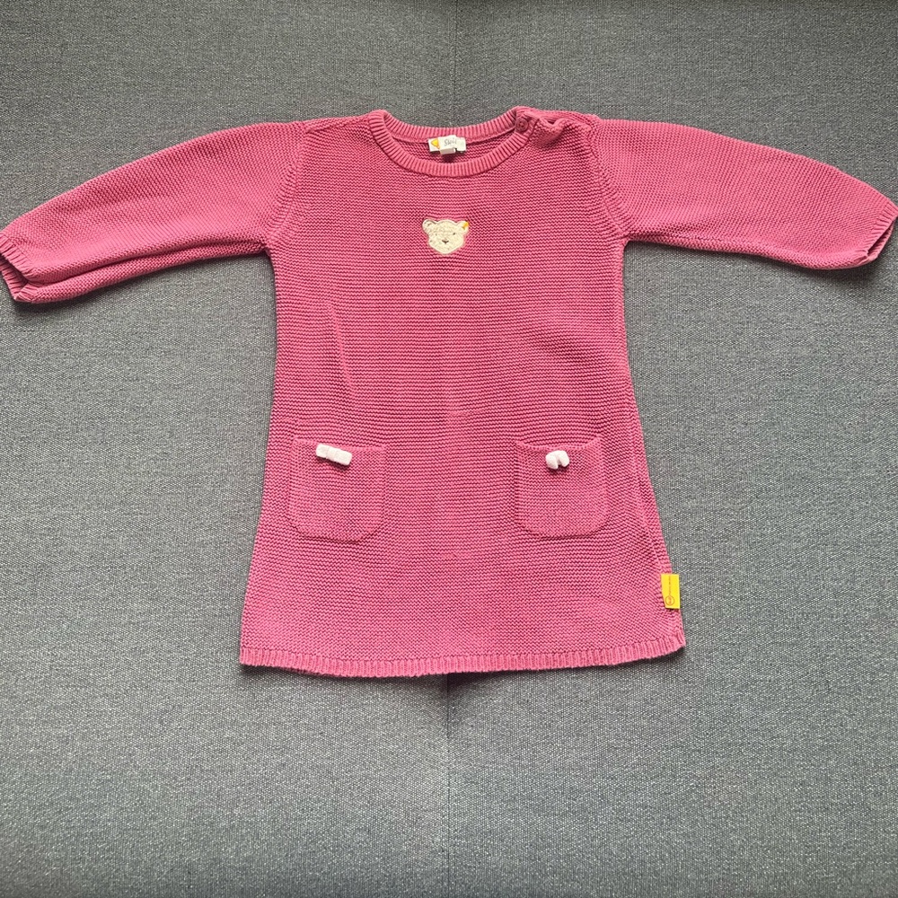 Steiff German Brand Pink Sweater - 12-18mo